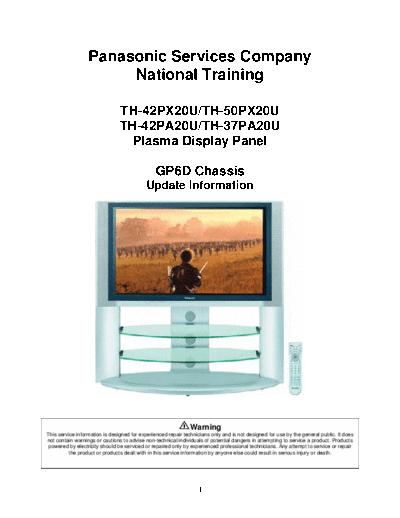 panasonic TH-50PX20U  panasonic Plasma TV TH-50PX20U TH-50PX20U.pdf