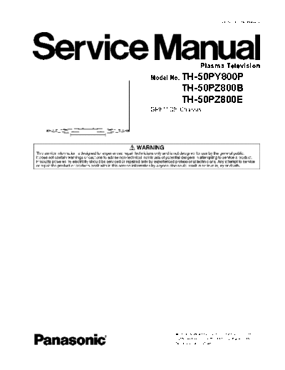 panasonic th 50PY800P  panasonic Plasma TV TH-50PZ800E th_50PY800P.pdf