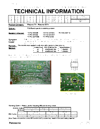 panasonic MQM0099DG040213REV3 PSS Board Stability  panasonic Plasma TV TX-P42-50X50B MQM0099DG040213REV3_PSS_Board_Stability.pdf