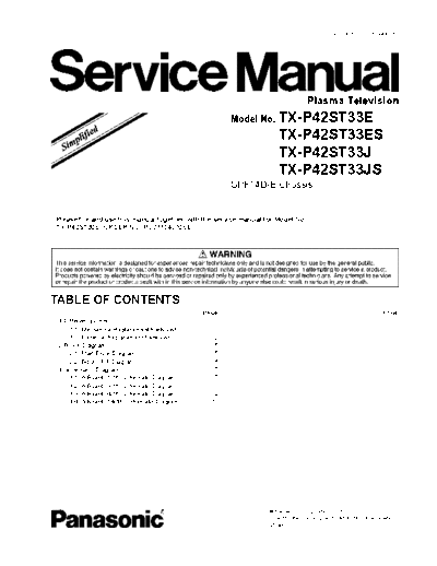 panasonic tx p42st33e es j js  panasonic Plasma TV TX-P42ST33ES tx_p42st33e_es_j_js.pdf