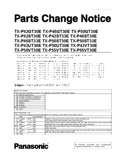 panasonic tx p IC8901 pcn127  panasonic Plasma TV TX-P50VT30E tx_p_IC8901_pcn127.pdf