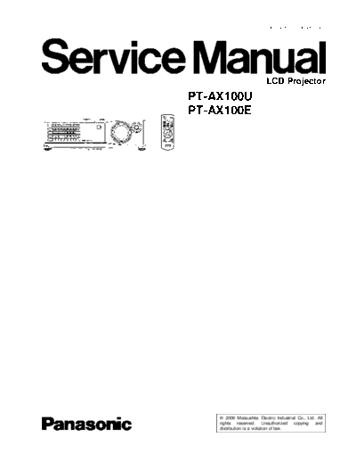 panasonic PT-AX100E-U  panasonic Projector PT-AX100E-U PT-AX100E-U.pdf