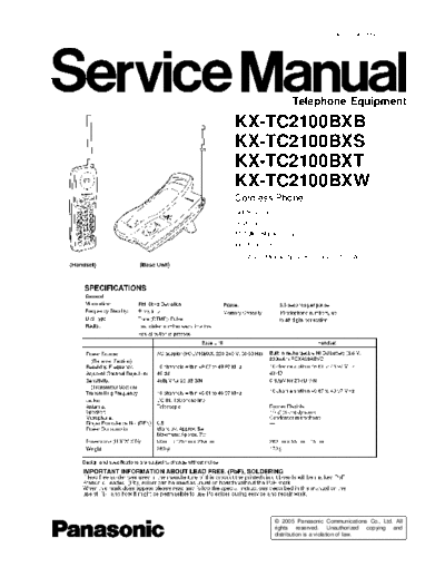 panasonic KX-TC2100BXB TC2100BXS TC2100BXT TC2100BXW  panasonic Tel KX-TC2100BXB TC2100BXS TC2100BXT TC2100BXW Panasonic_KX-TC2100BXB_TC2100BXS_TC2100BXT_TC2100BXW.pdf