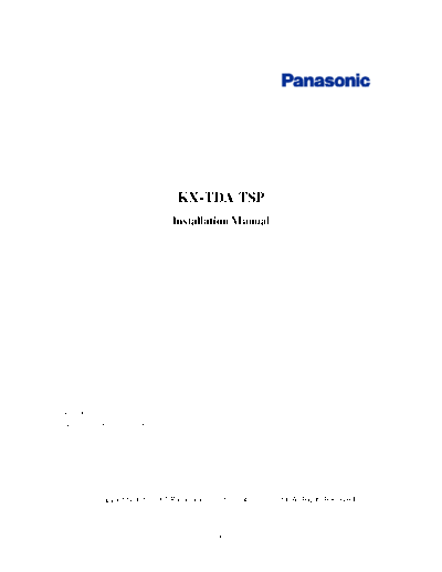 panasonic panasonic kx-tda tsp inst21012  panasonic Tel KX-TDA15 panasonic_kx-tda_tsp_inst21012.zip