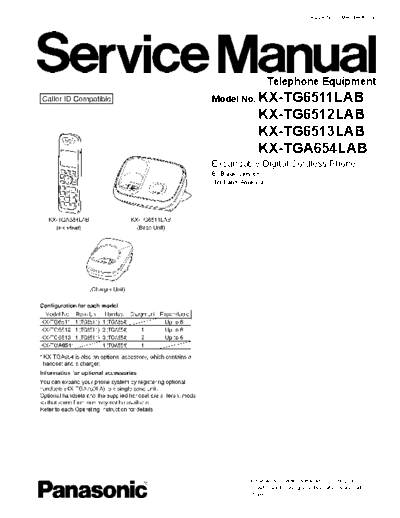 panasonic KX-TG6511LAB TG6512LAB TG6513LAB TGA654LAB  panasonic Tel KX-TG6511LAB TG6512LAB TG6513LAB Panasonic_KX-TG6511LAB_TG6512LAB_TG6513LAB_TGA654LAB.pdf