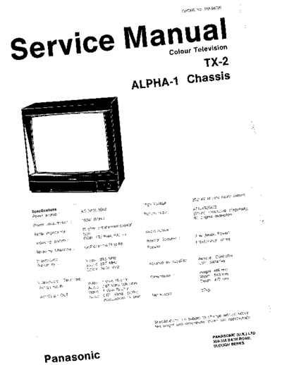panasonic alpha1  panasonic TV Alpha 1 chassis alpha1.pdf