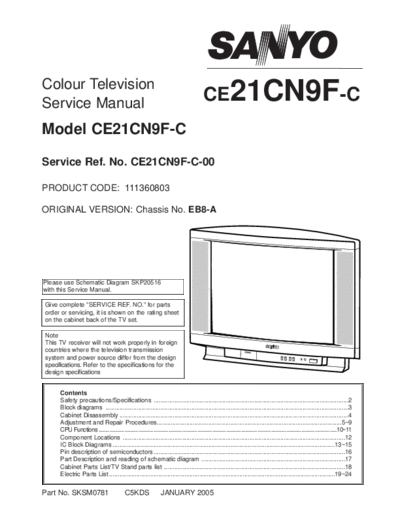 panasonic sksm0781  panasonic TV CE21CN9F sksm0781.pdf