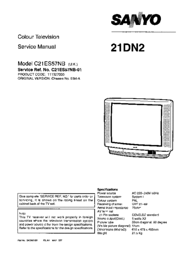 panasonic t-21dn2  panasonic TV EB4-A chassis t-21dn2.pdf