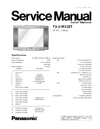 panasonic panasonic tx-21rx20t chassis gp41z sm  panasonic TV GP41Z chassis panasonic_tx-21rx20t_chassis_gp41z_sm.pdf