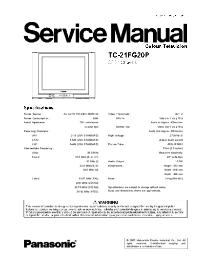 panasonic Panasonic+TC-21FG20P+Chassis+GP31  panasonic TV TC-21FG20P chassis GP31 Panasonic+TC-21FG20P+Chassis+GP31.pdf