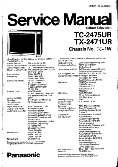 panasonic tc-2475ur, 2471ur  panasonic TV TC-2475UR_2471UR tc-2475ur, 2471ur.djvu