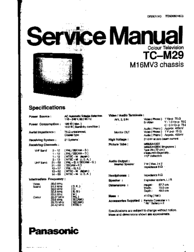 panasonic -tc-m29  panasonic TV TC-M29 panasonic-tc-m29.zip