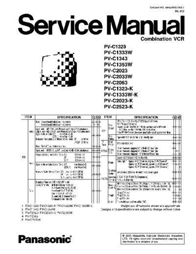 panasonic panasonic pvc1323 tv vcr sm  panasonic TV-Video PV-C2523 panasonic_pvc1323_tv_vcr_sm.pdf