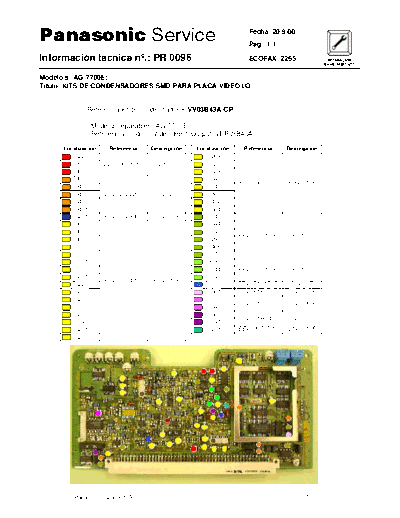 panasonic 2265 - kits de condensadores smd para placa video y-c rec  panasonic Video AG-7700E 2265 - kits de condensadores smd para placa video y-c rec.pdf