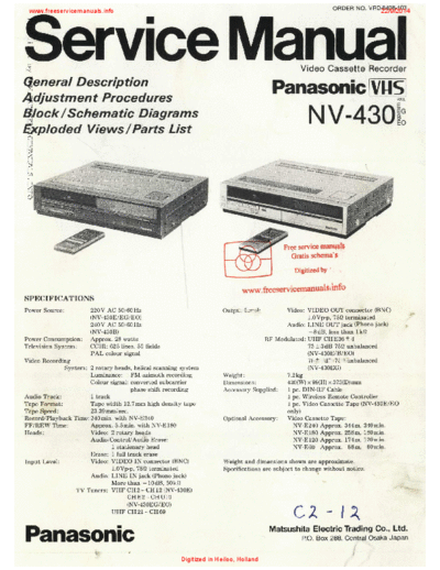 panasonic panasonic nv 430  panasonic Video NV-430 panasonic_nv_430.pdf