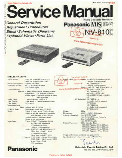 panasonic panasonic nv-810  panasonic Video NV-810 panasonic_nv-810.pdf