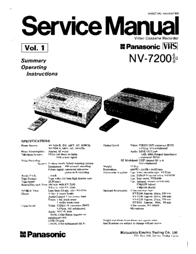 panasonic panasonic nv7200 sm  panasonic Video NV-7200 panasonic_nv7200_sm.pdf