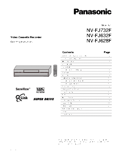 panasonic nv fj628 fj632 fj732 422  panasonic Video NV-FJ628 nv_fj628_fj632_fj732_422.pdf