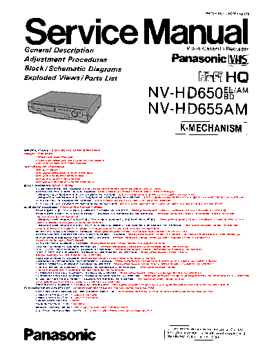 panasonic nv-hd650 nv-hd655am  panasonic Video NV-HD650 nv-hd650_nv-hd655am.pdf