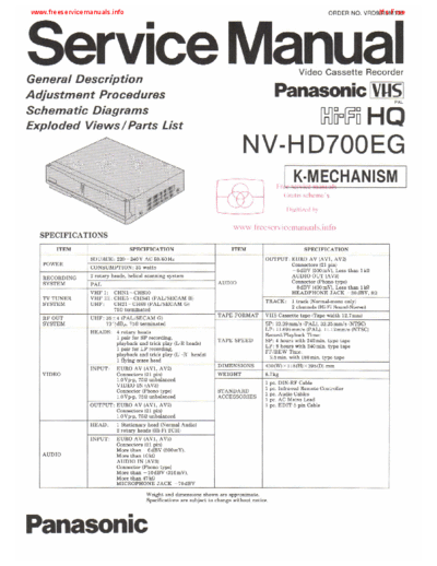 panasonic nv-hd700eg  panasonic Video NV-HD700EG nv-hd700eg.pdf