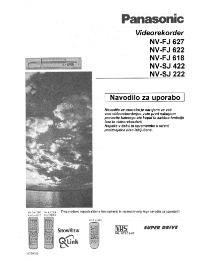 panasonic NV-FJ627, FJ622, FJ618, SV422, SV222  panasonic Video NV-SJ222 NV-FJ627, FJ622, FJ618, SV422, SV222.pdf