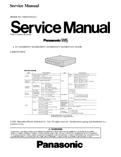 panasonic z-deck nvsj420  panasonic Video NV-SJ420 z-deck_nvsj420.pdf