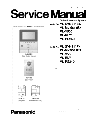 panasonic svn511ex fx 9020  panasonic Video Intercom System VL-SVN511EX svn511ex_fx_9020.pdf