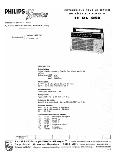 Philips 11 rl 260  Philips Audio 11RL260 11 rl 260.pdf