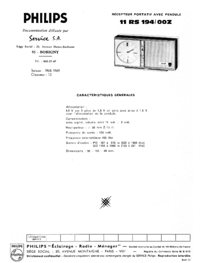 Philips 11 rs 194  Philips Audio 11RS194 11 rs 194.pdf