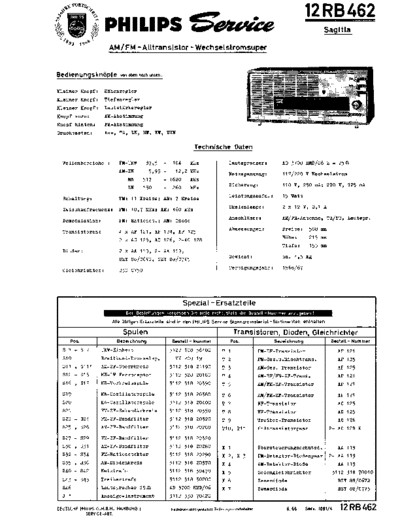 Philips sagitta 12rb462 sm  Philips Audio 12RB462 philips_sagitta_12rb462_sm.pdf