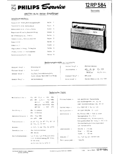 Philips Philips 12RP584  Philips Audio 12RP584 Tornado Philips 12RP584.pdf