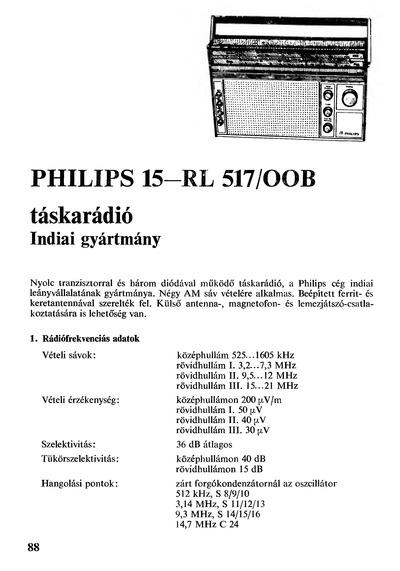 Philips 15 rl 517 oob  Philips Audio 15RL517 philips 15 rl 517 oob.djvu