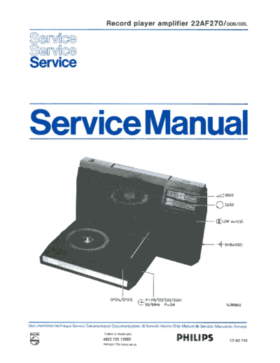 Philips Philips-22-AF-270-Service-Manual  Philips Audio 22AF270 Philips-22-AF-270-Service-Manual.pdf