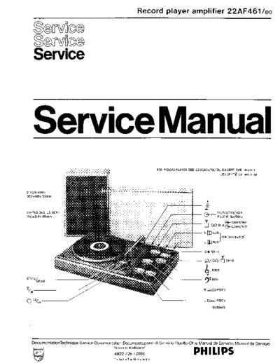 Philips record player amplifier 22af461 sm  Philips Audio 22AF461 philips_record_player_amplifier_22af461_sm.pdf