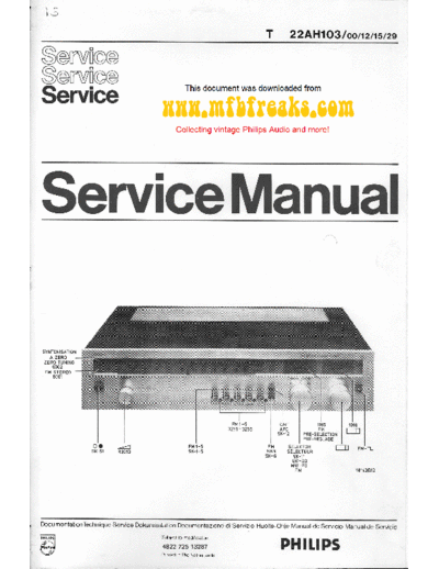Philips Service Manual 22AH103  Philips Audio 22AH103 Service_Manual_22AH103.pdf