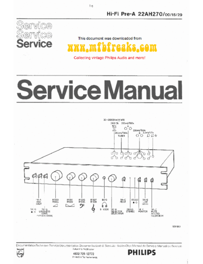 Philips Service Manual 22AH270  Philips Audio 22AH270 Service_Manual_22AH270.pdf