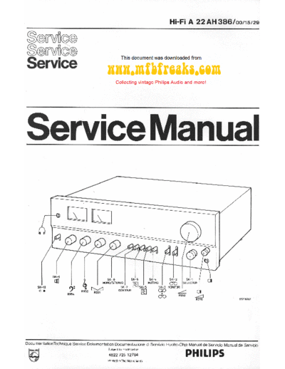 Philips Service Manual 22AH386  Philips Audio 22AH386 Service_Manual_22AH386.pdf