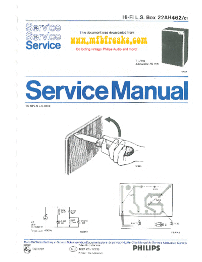 Philips Service Manual 22AH462  Philips Audio 22AH462 Service_Manual_22AH462.pdf