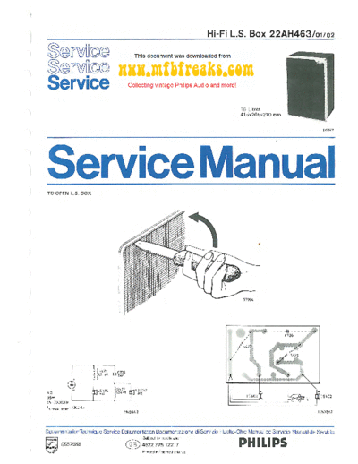 Philips Service Manual 22AH463  Philips Audio 22AH463 Service_Manual_22AH463.pdf