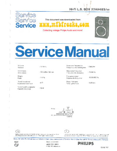 Philips Service Manual 22AH483  Philips Audio 22AH483 Service_Manual_22AH483.pdf