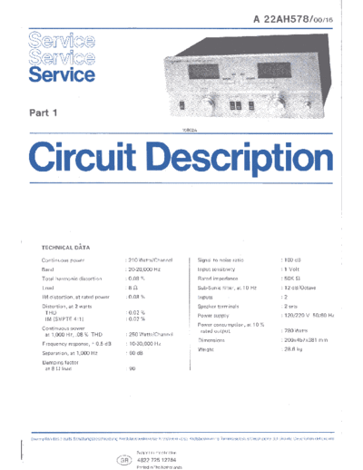 Philips -a22ah578-power-amplifier-service-manual  Philips Audio 22AH578 philips-a22ah578-power-amplifier-service-manual.pdf
