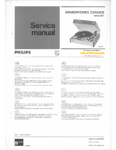 Philips Service Manual 22GA202  Philips Audio 22GA202 Service_Manual_22GA202.pdf