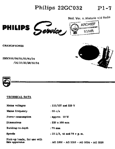 Philips Philips 22GC032  Philips Audio 22GA232 Philips_22GC032.pdf