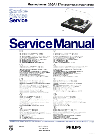 Philips ve philips ga 427 service en  Philips Audio 22GA427 ve_philips_ga_427_service_en.pdf