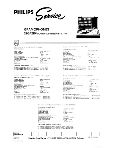 Philips ve philips gf210 service en de fr es  Philips Audio 22GF 210 ve_philips_gf210_service_en_de_fr_es.pdf