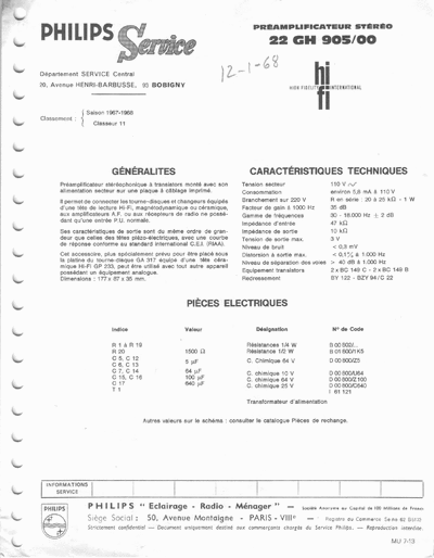 Philips 22gh905  Philips Audio 22GH905 philips_22gh905.djvu