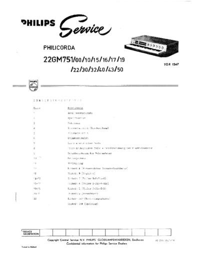 Philips Philicorda GM751 service manual  Philips Audio 22GM751 Philicorda_GM751_service_manual.pdf