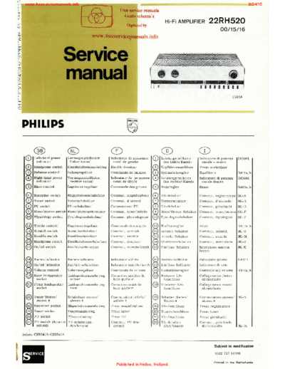 Philips 22rh520  Philips Audio 22RH520 22rh520.pdf
