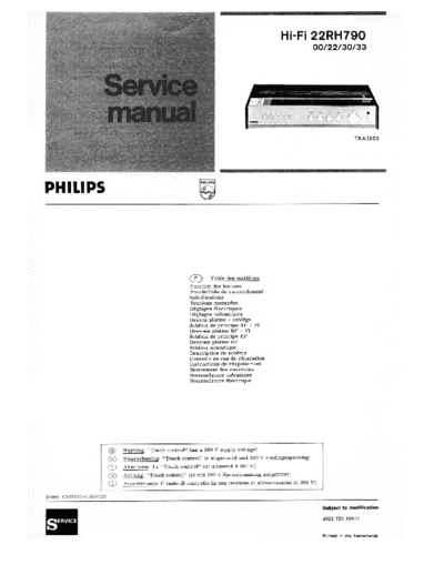 Philips 22 rh 790  Philips Audio 22RH790 22 rh 790.pdf