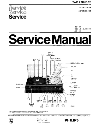 Philips tap 22rh852 sm  Philips Audio 22RH852 philips_tap_22rh852_sm.pdf
